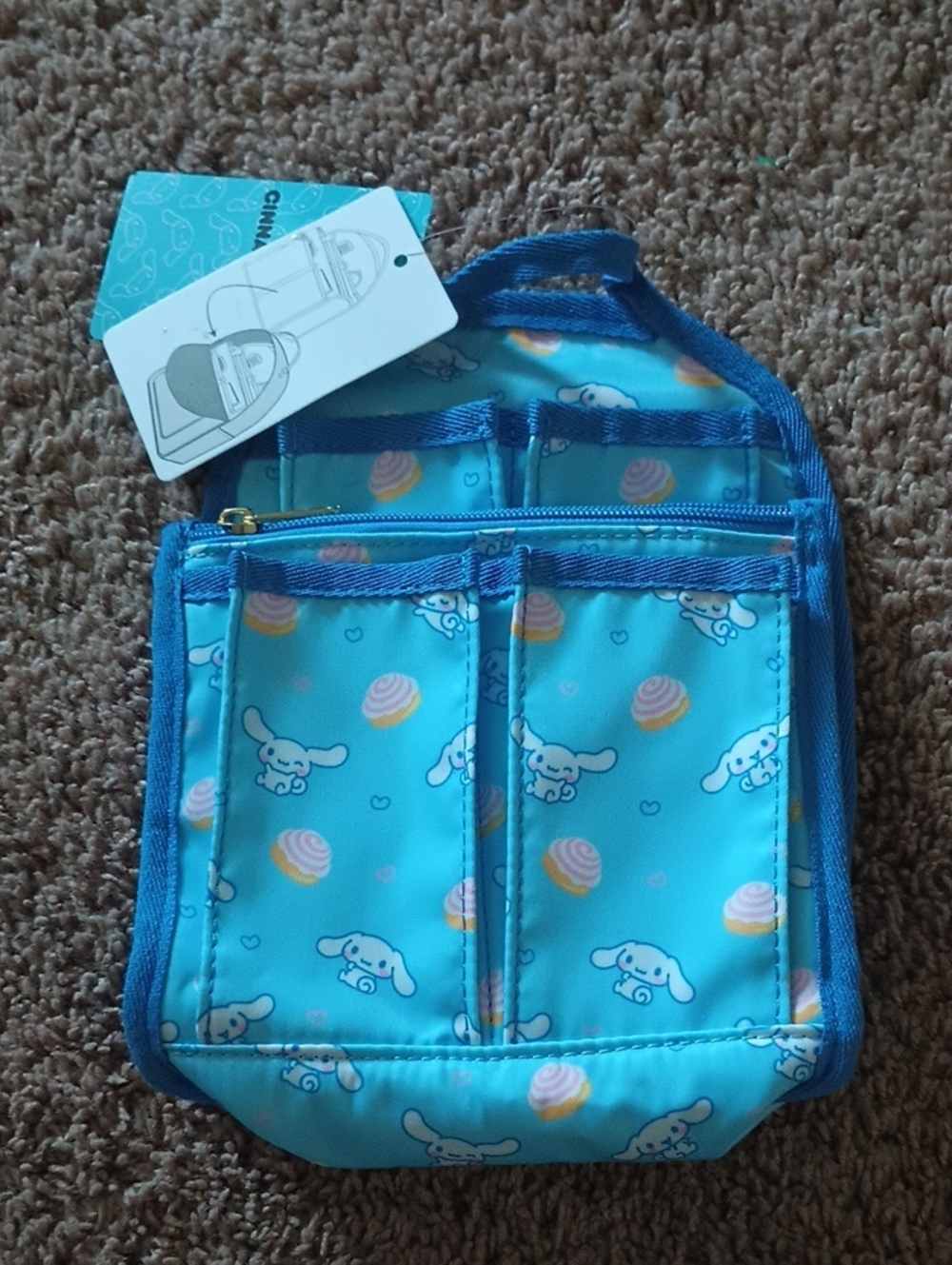 Sanrio Cinnamoroll Blue Turquoise Kids Organizer Crossbody